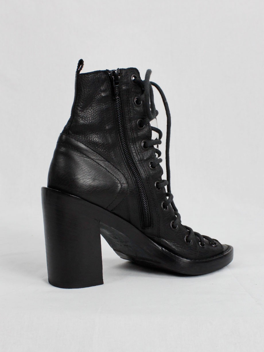 Ann Demeulemeester black high heeled sandals with corset lacing spring 2009 (9)