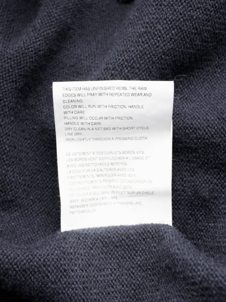 Comme des Garçons dark blue knit bolero with tied knot front closure ...