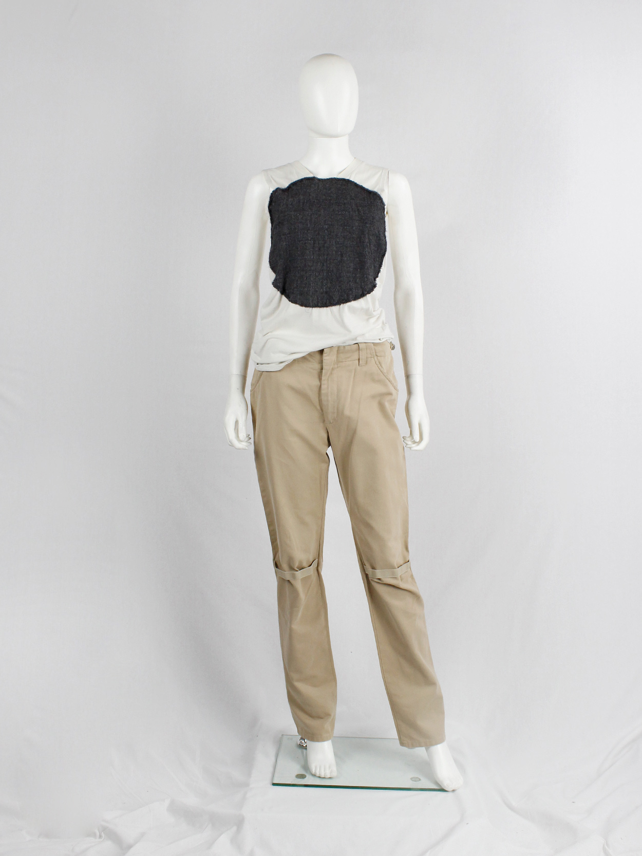 helmut lang 90s layered-slacks pants