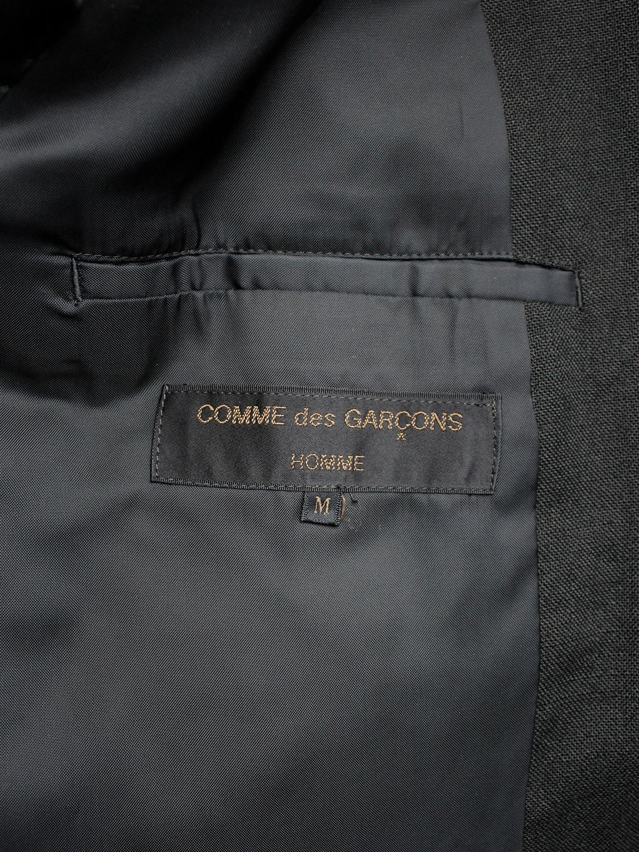 Comme des Garçons Homme black five-button blazer with 3 different front ...
