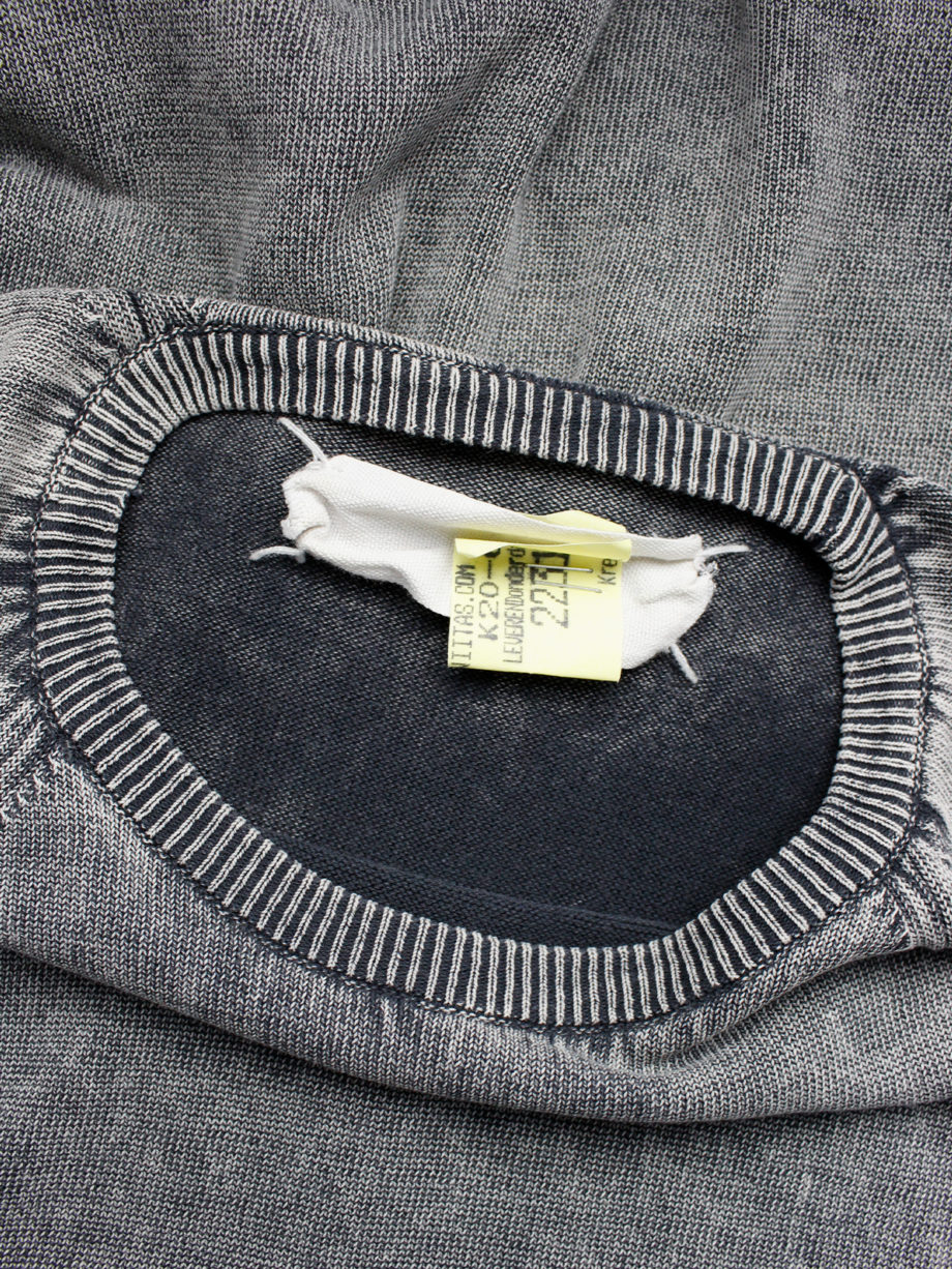 Maison Martin Margiela grey t-shirt with a whitewashed painted outer (11)