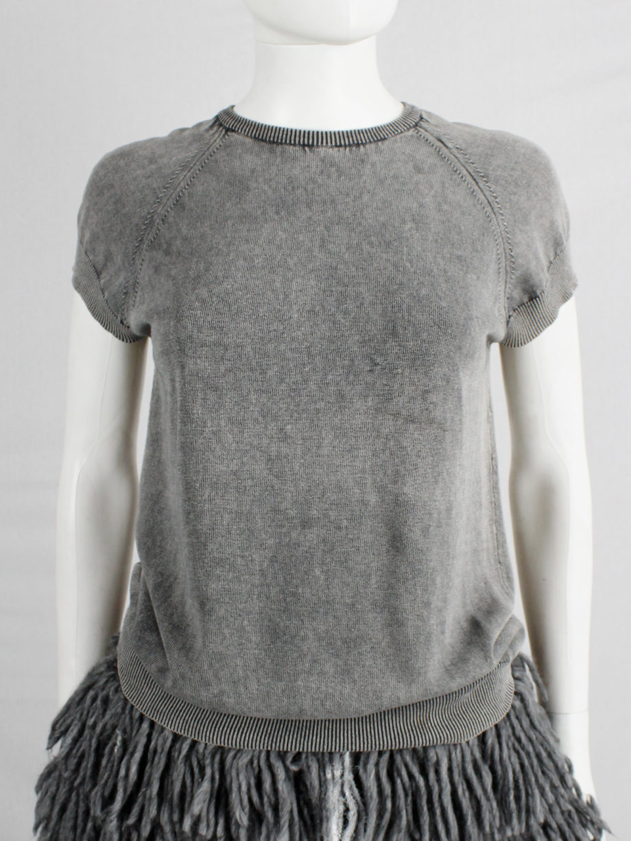 Maison Martin Margiela grey t-shirt with a whitewashed painted outer (15)