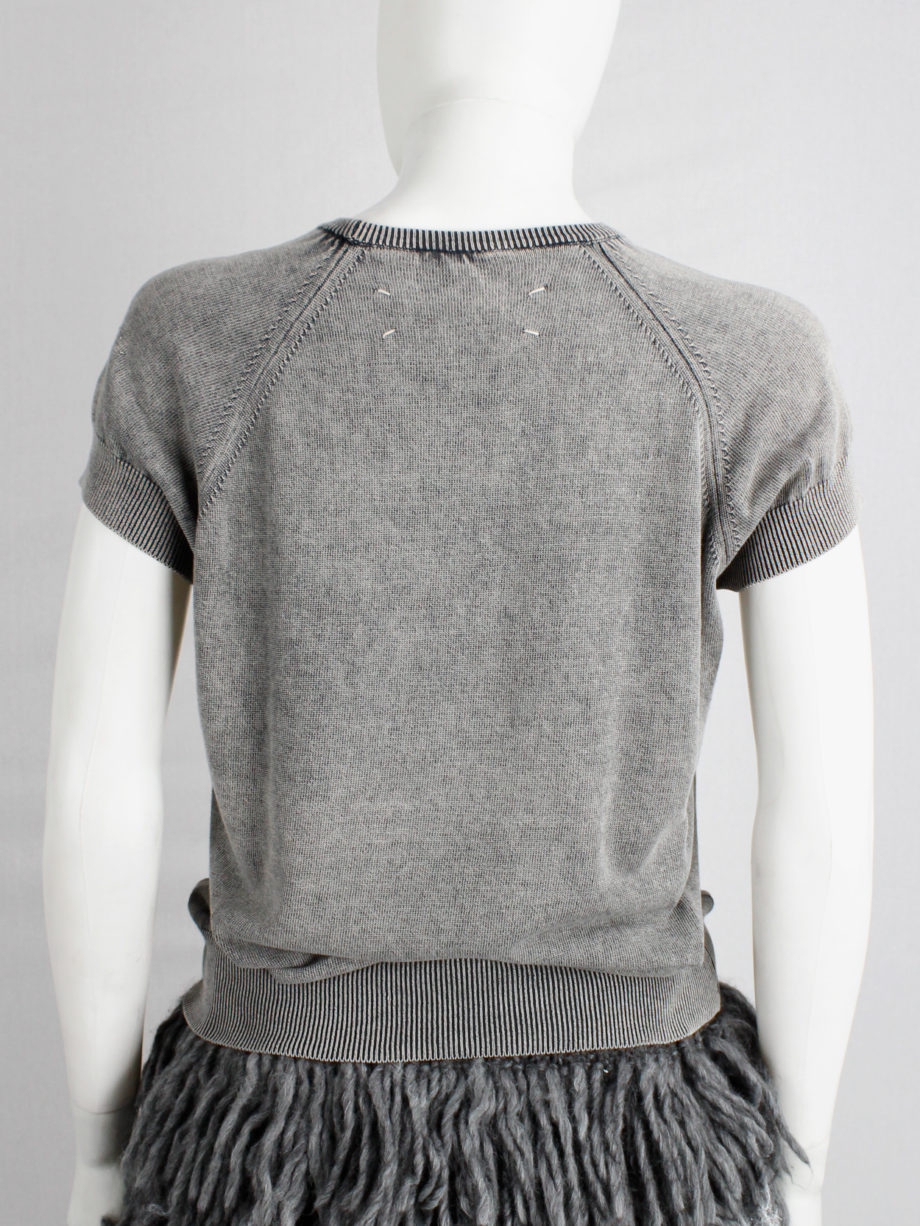 Maison Martin Margiela grey t-shirt with a whitewashed painted outer (6)
