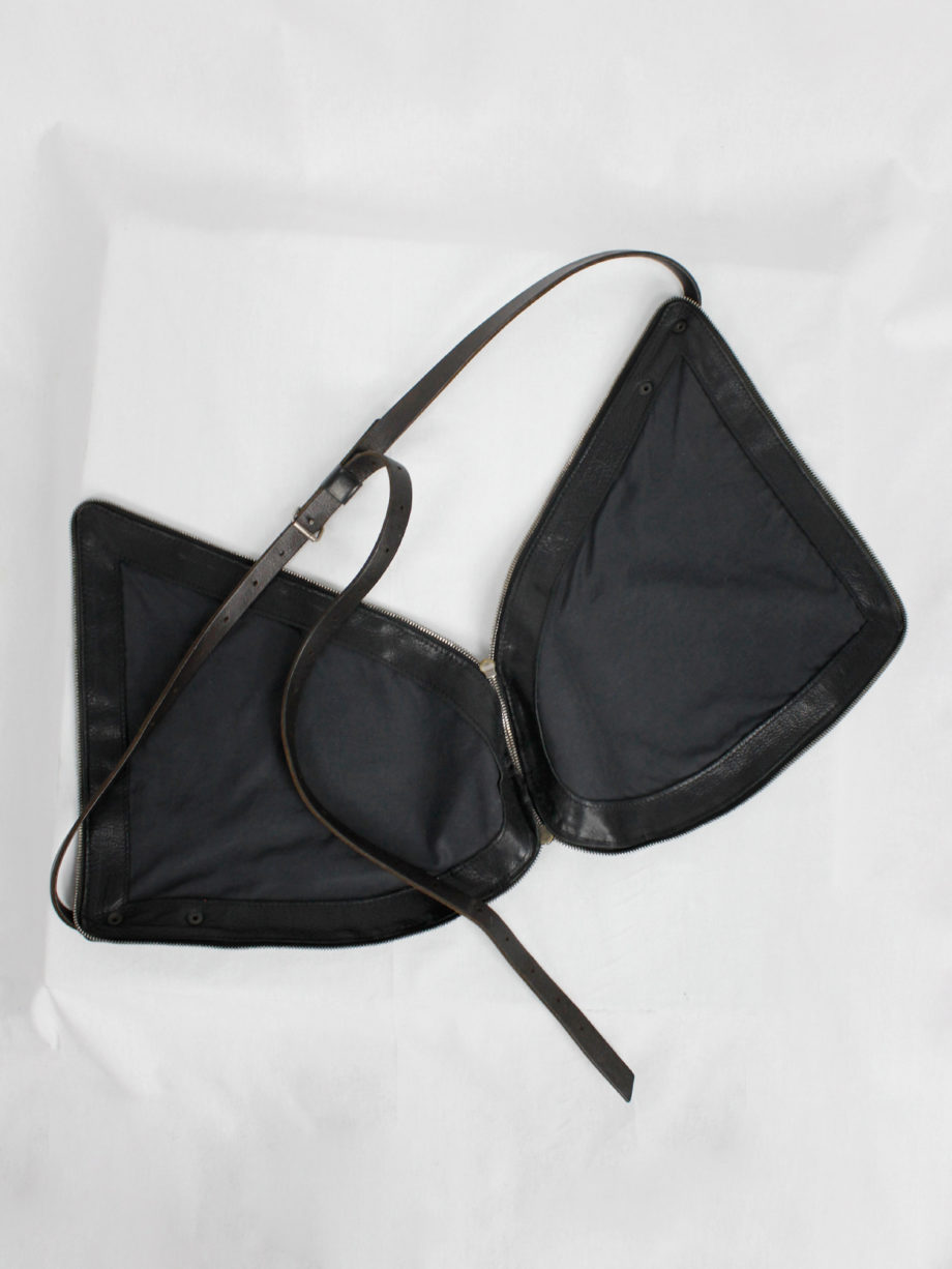 Nico Uytterhaegen black leather cross-body saddle bag (3)