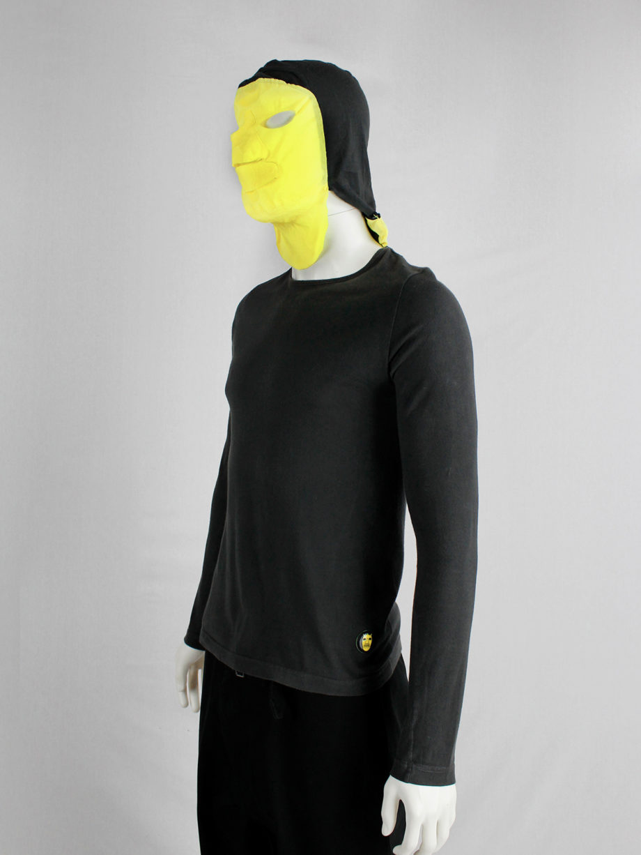 Walter Van Beirendonck Aestheticterrorists grey jumper with neon yellow mask spring 2002 (22)