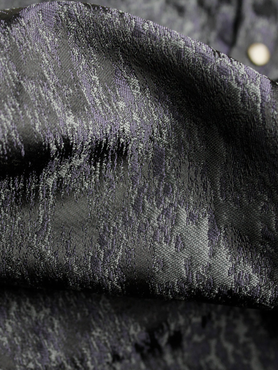 vintage af Vandevorst purple brocade top and trousers with bronze studs runway spring 2014 (3)