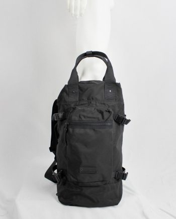Y'SACCS Pour Tous black duffle bag with utility straps 1990s 90s