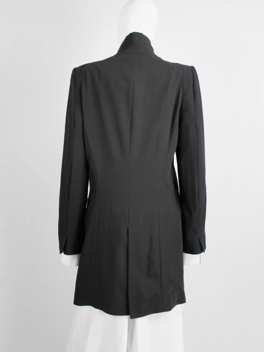Ann Demeulemeester black oversized blazer with minimalist lapels spring 2010 (10)