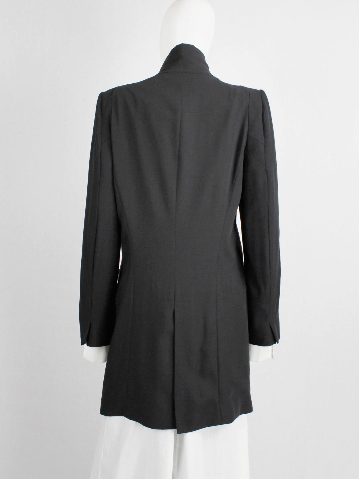 Ann Demeulemeester black oversized blazer with minimalist lapels ...