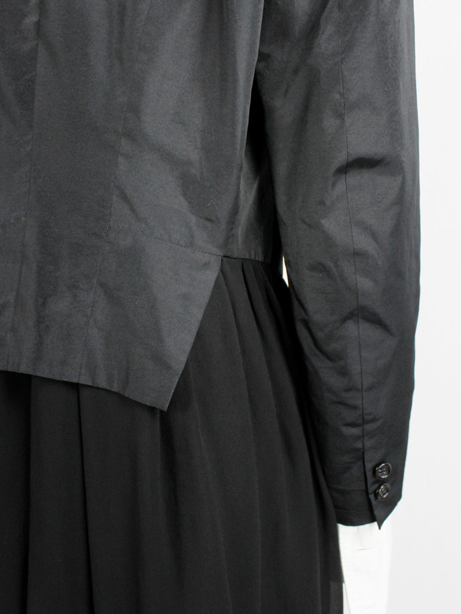 Comme des Garçons black tailcoat with attached inner waistcoat AD 1988 (10)