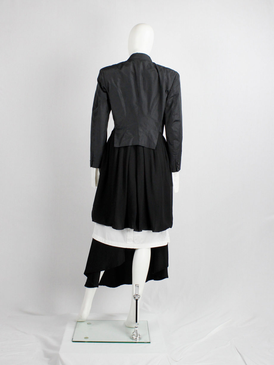 Comme des Garçons black tailcoat with attached inner waistcoat AD 1988 (12)