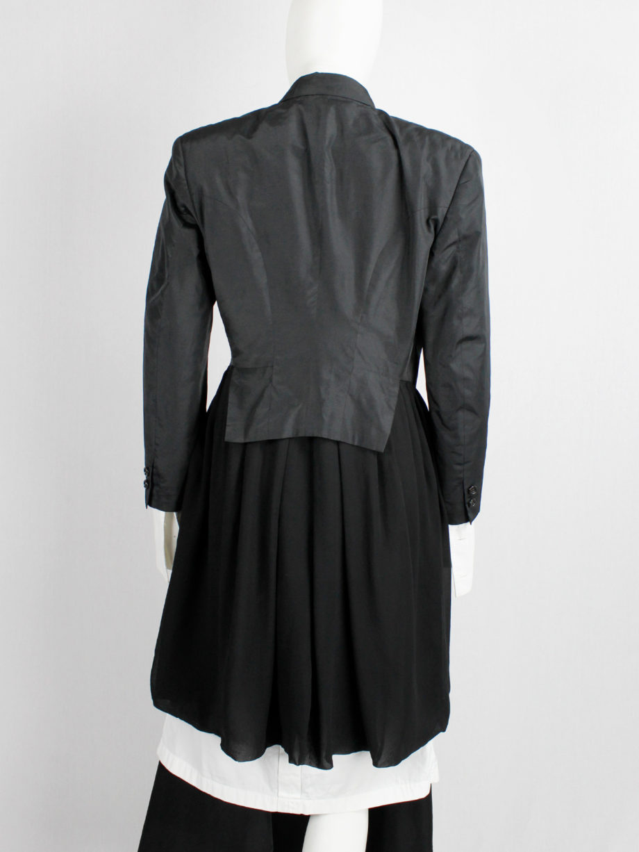 Comme des Garçons black tailcoat with attached inner waistcoat AD 1988 (9)