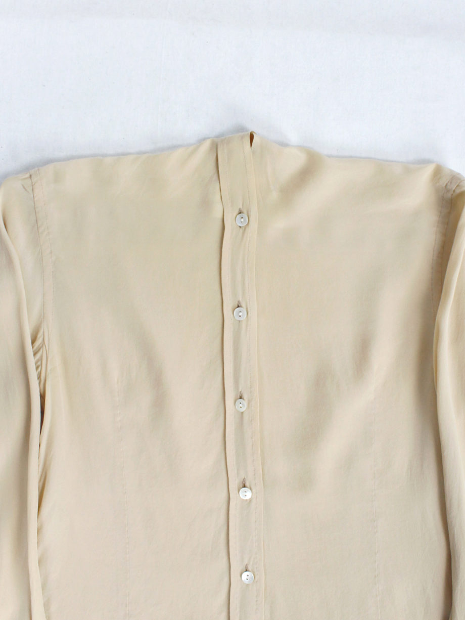 Maison Martin Margiela beige shirt that fully buttons up to the back fall 2010 (1)