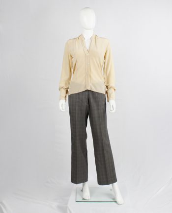 Maison Martin Margiela beige shirt that fully buttons up to the back — fall 2010