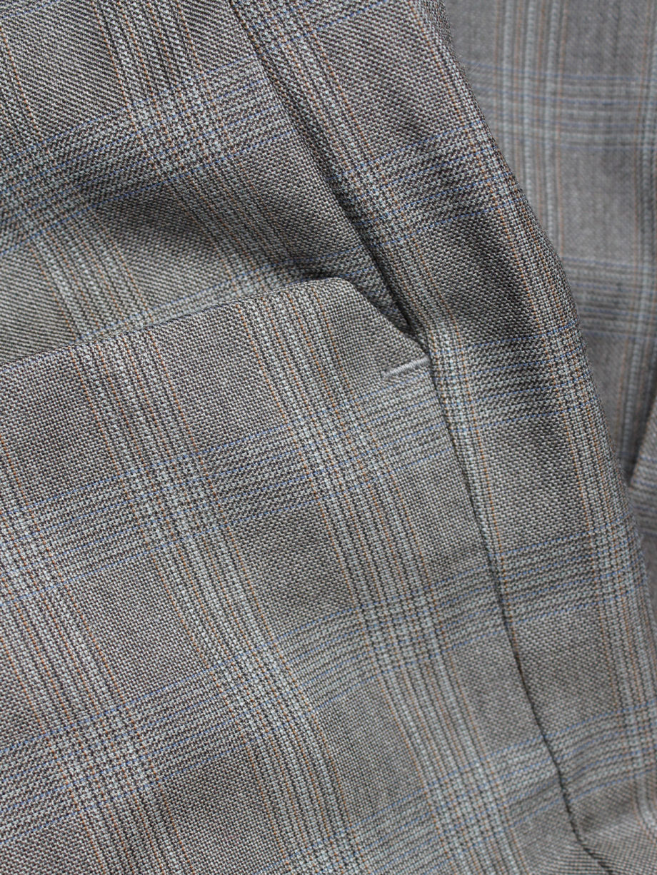 Maison Martin Margiela brown tartan trousers with side belt detail fall 2004 (4)