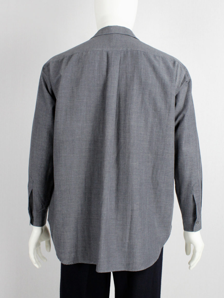 Pour Deux grey shirt with rectangle flaps across the chest (11)
