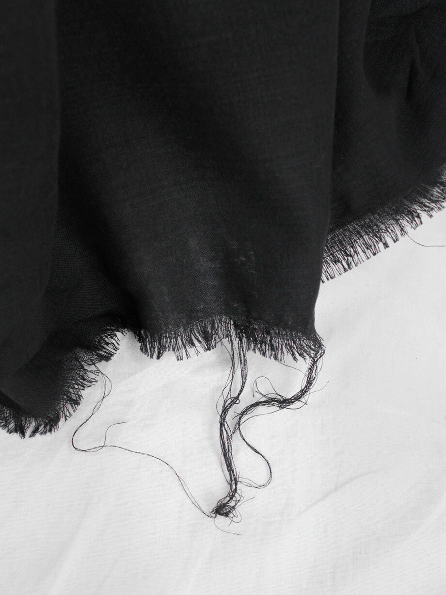 A.F. Vandevorst black backless maxi dress with gathered slanted skirt fall 1999 (8)
