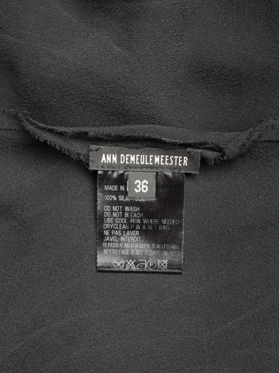 Ann Demeulemeester black sheer top with minimalist back strap spring 2006 (6)