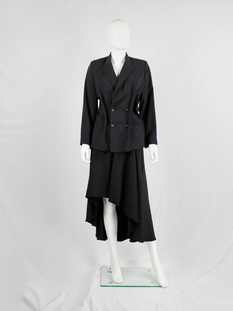 Comme des Garcons black double breasted blazer with large displaced outer darts 1991 (5)