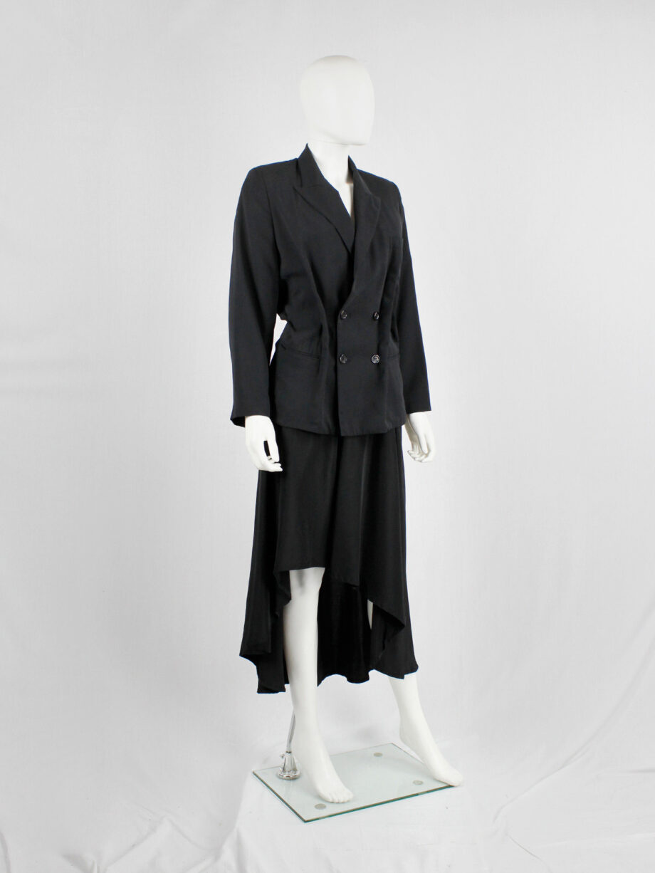 Comme des Garcons black double breasted blazer with large displaced outer darts 1991 (6)