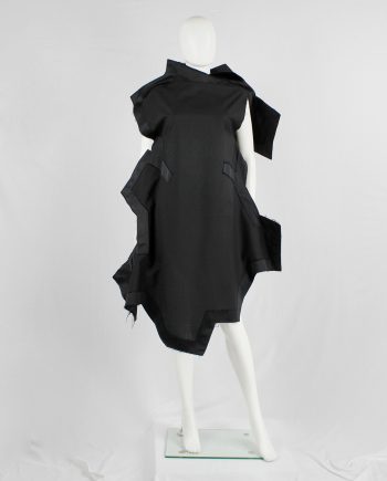 Comme des Garçons black geometric two-dimensional 'paperdoll' dress — fall 2012