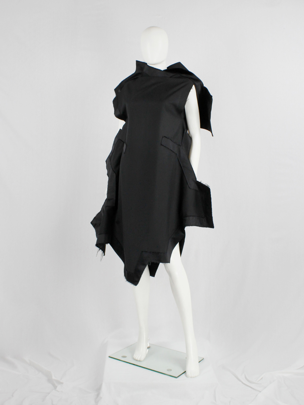 Comme des Garçons black geometric two-dimensional 'paperdoll' dress ...