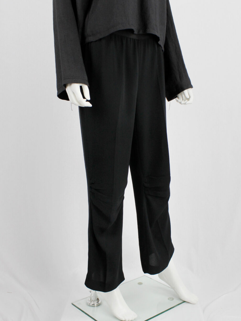Maison Martin Margiela black trousers with seemingly stretched out knees fall 1996 (3)