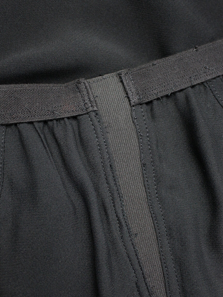 Rick Owens GLITTER black midi-length pillar skirt with back slit spring 2016 (4)