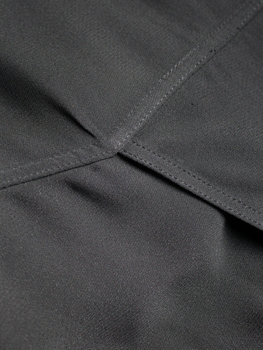 Rick Owens GLITTER black midi-length pillar skirt with back slit spring 2016 (5)