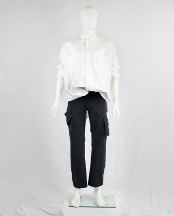 Yohji Yamamoto A.A.R black cargo trousers with pockets on the legs