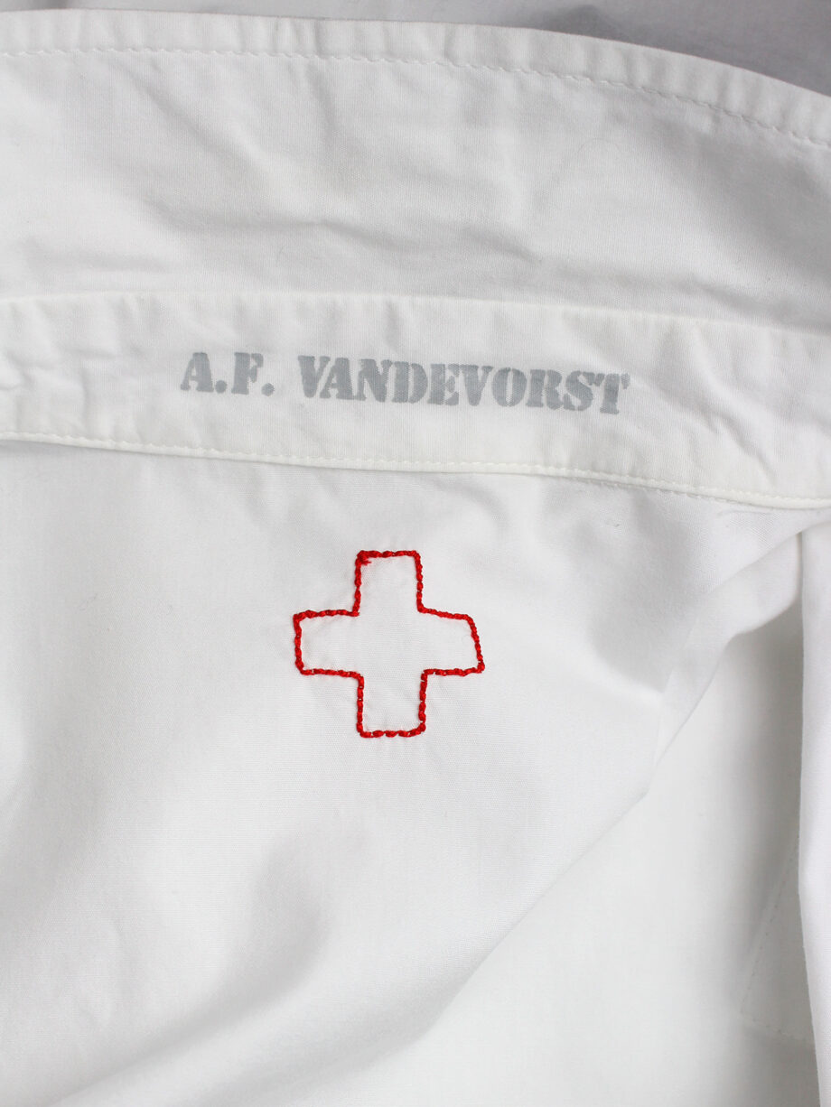 a f Vandevorst white pocket shirt with upwards folded sleeves spring 1999 (15)