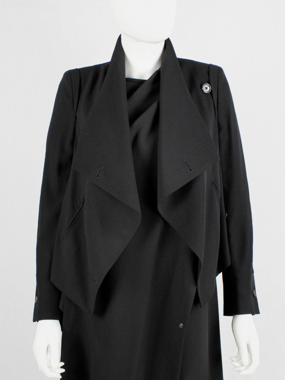 vintage Ann Demeulemeester black jacket with buttons fall 2010 (2)