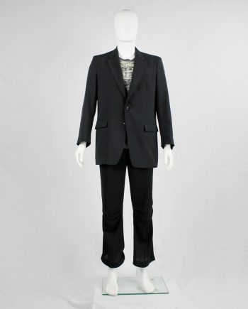 Maison Martin Margiela 10 classic black blazer with trompe-l'oeil button closure — spring 1999