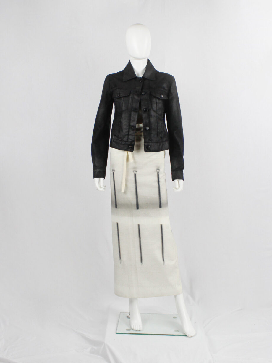 Maison Martin Margiela 6 white maxi wrap skirt with trompe-l’oeil print (5)