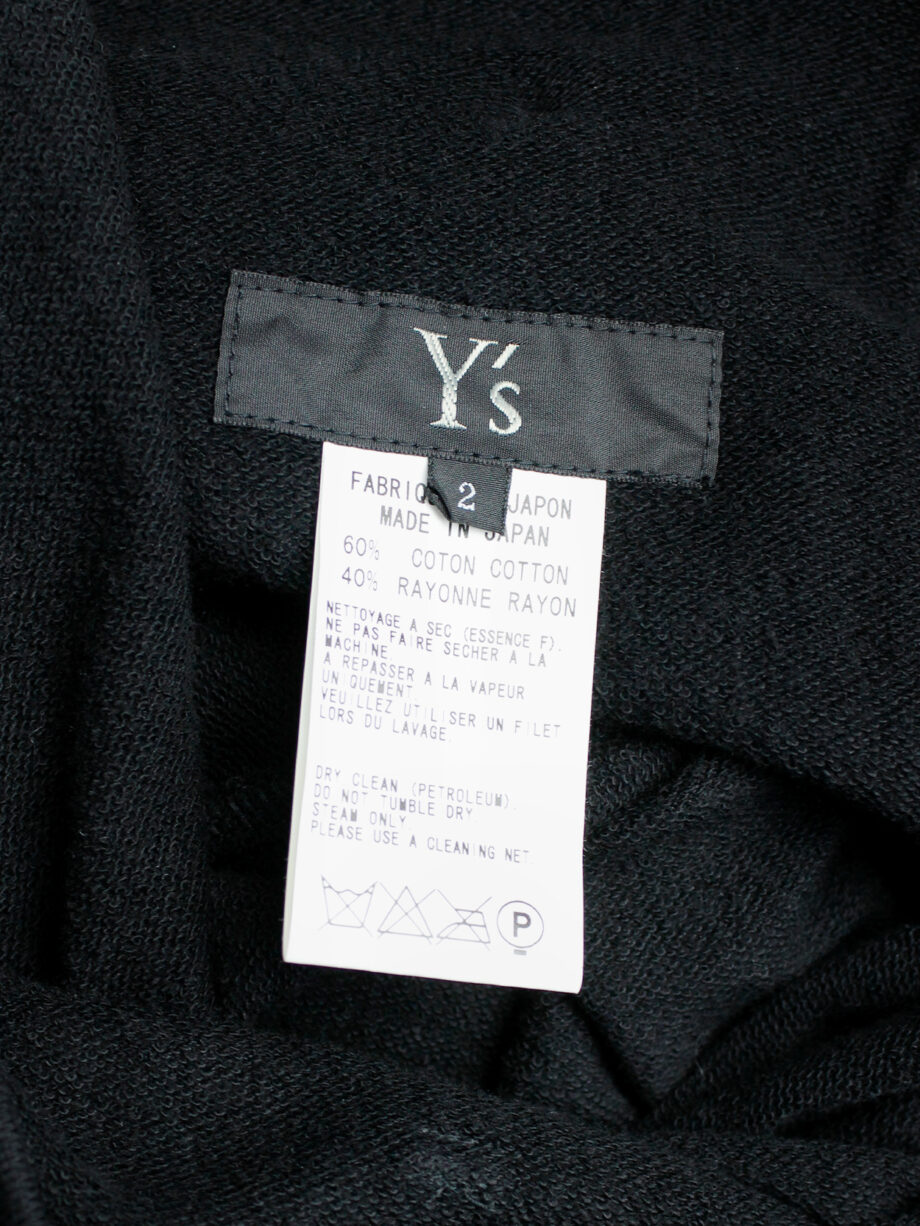 Y’s Yohji Yamamoto black maxi skirt with paperbag waist and gathered back pleat (6)