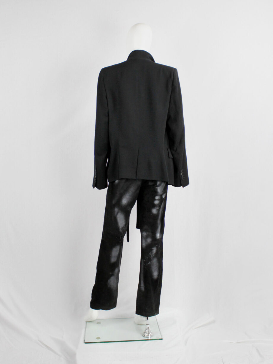 vintage Ann Demeulemeester black blazer with embroidered detacheable lapels spring 2015 (17)