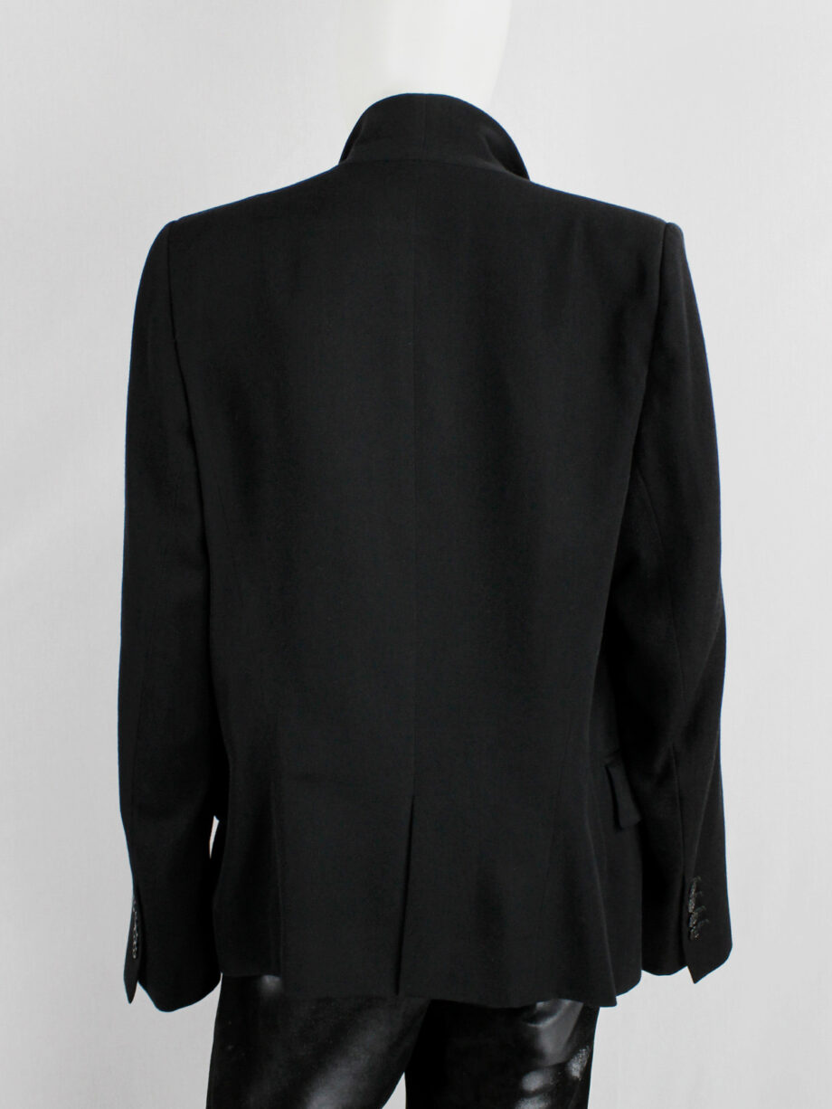 vintage Ann Demeulemeester black blazer with embroidered detacheable lapels spring 2015 (18)