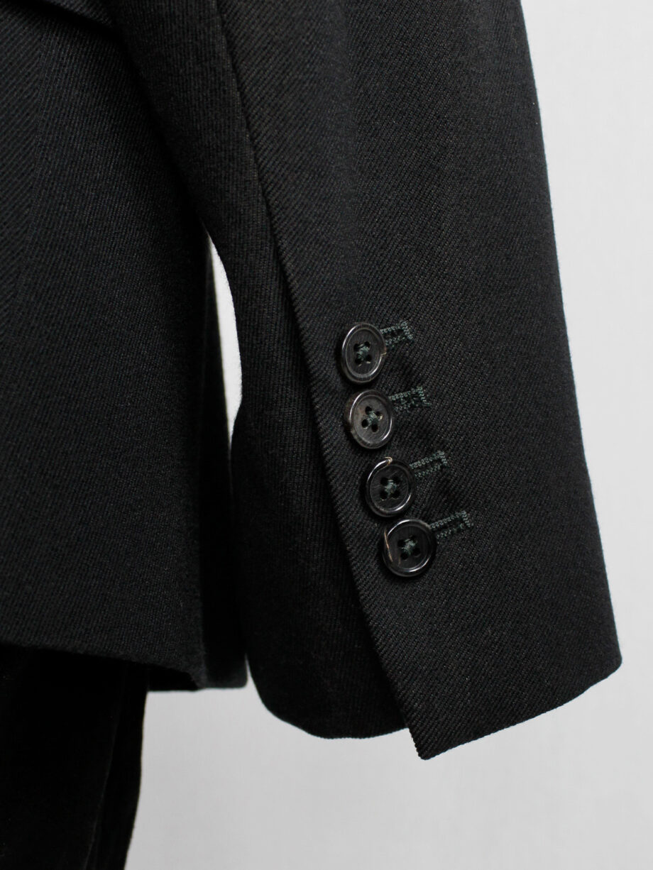vintage Ann Demeulemeester black blazer with embroidered detacheable lapels spring 2015 (19)