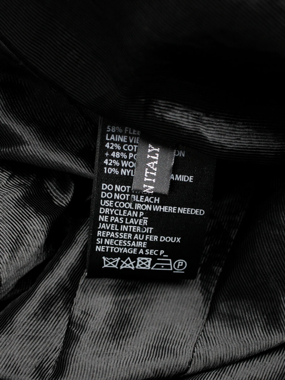 vintage Ann Demeulemeester black blazer with embroidered detacheable lapels spring 2015 (5)