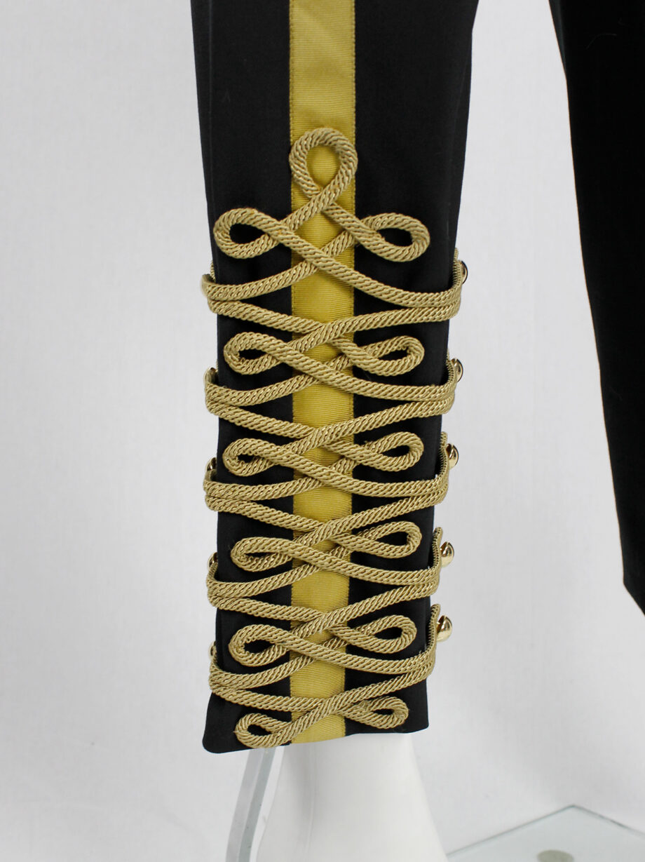 A.F. Vandevorst black Napoleonic officer’s trousers with gold buttons and ropes fall 2017 couture (12)