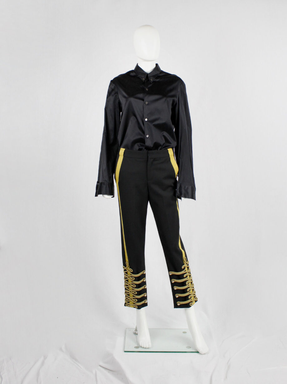 A.F. Vandevorst black Napoleonic officer’s trousers with gold buttons and ropes fall 2017 couture (9)