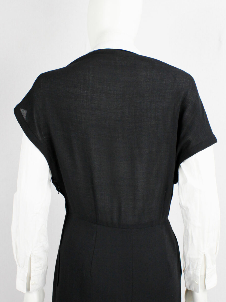 Comme des Garçons black dress with deformed upper and extra low neckline spring 1999 (6)