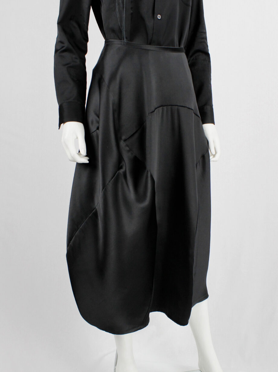 Comme des Garçons tricot black maxi skirt with bubble-shaped volume AD 1999 (17)