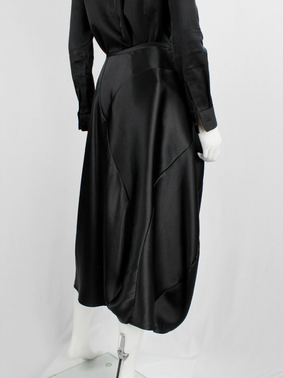 Comme des Garçons tricot black maxi skirt with bubble-shaped volume AD 1999 (4)