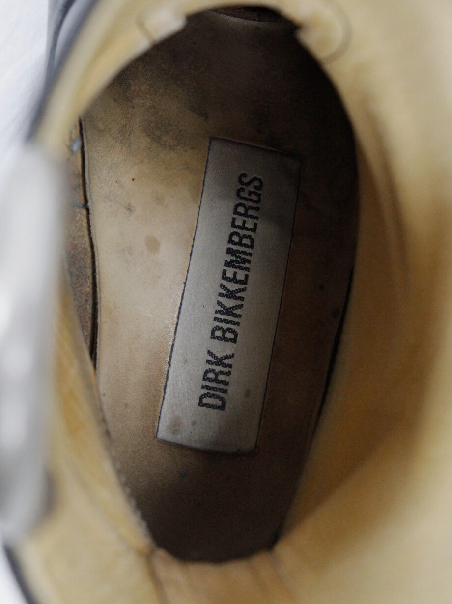 Dirk Bikkembergs black tall boots with metal slit heel and metal pulls 1990s 90s (5)