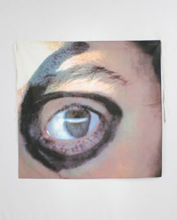 Maison Martin Margiela 6 maxi wrap skirt with a pixelated print of an eye — 2003/2004