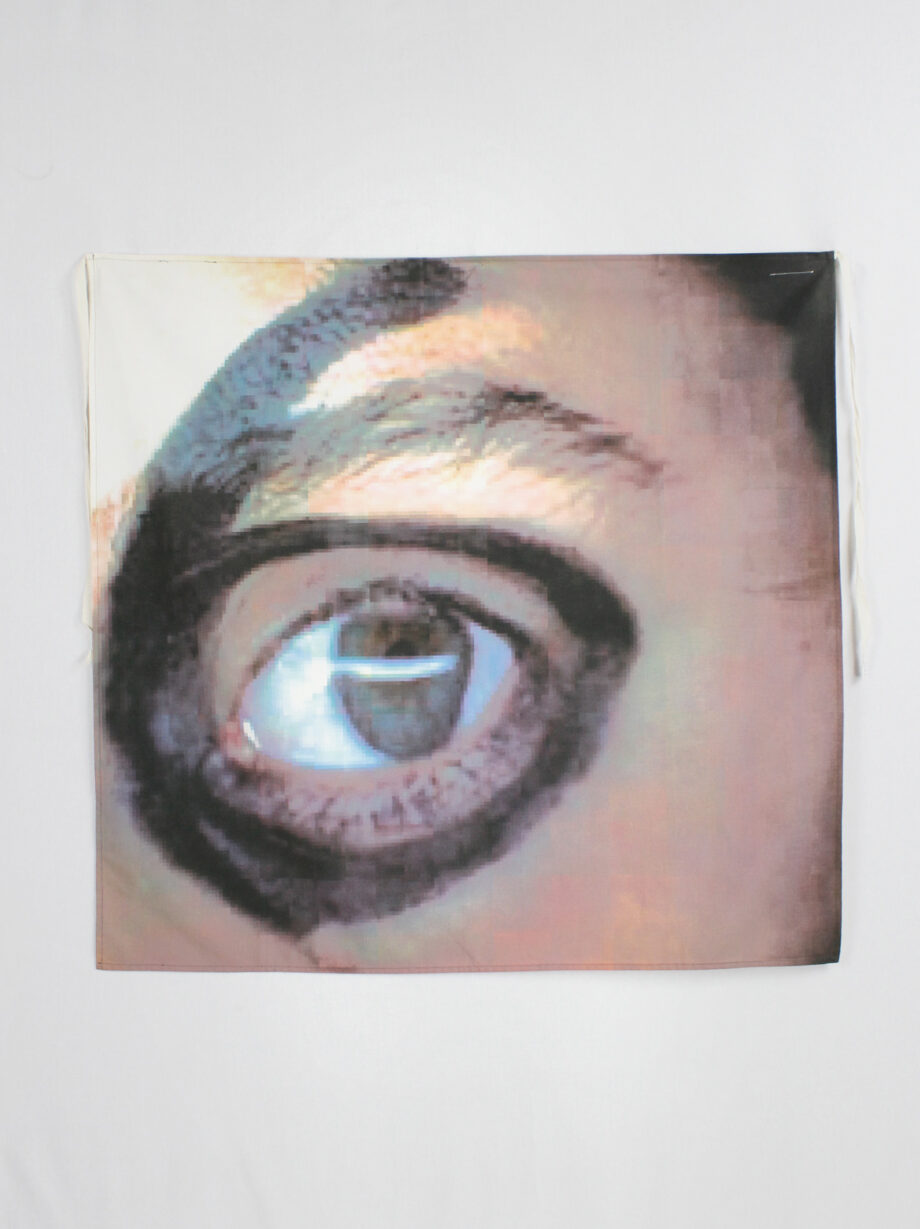 Maison Martin Margiela 6 maxi wrap skirt with a pixelated print of an eye 2003 (2)