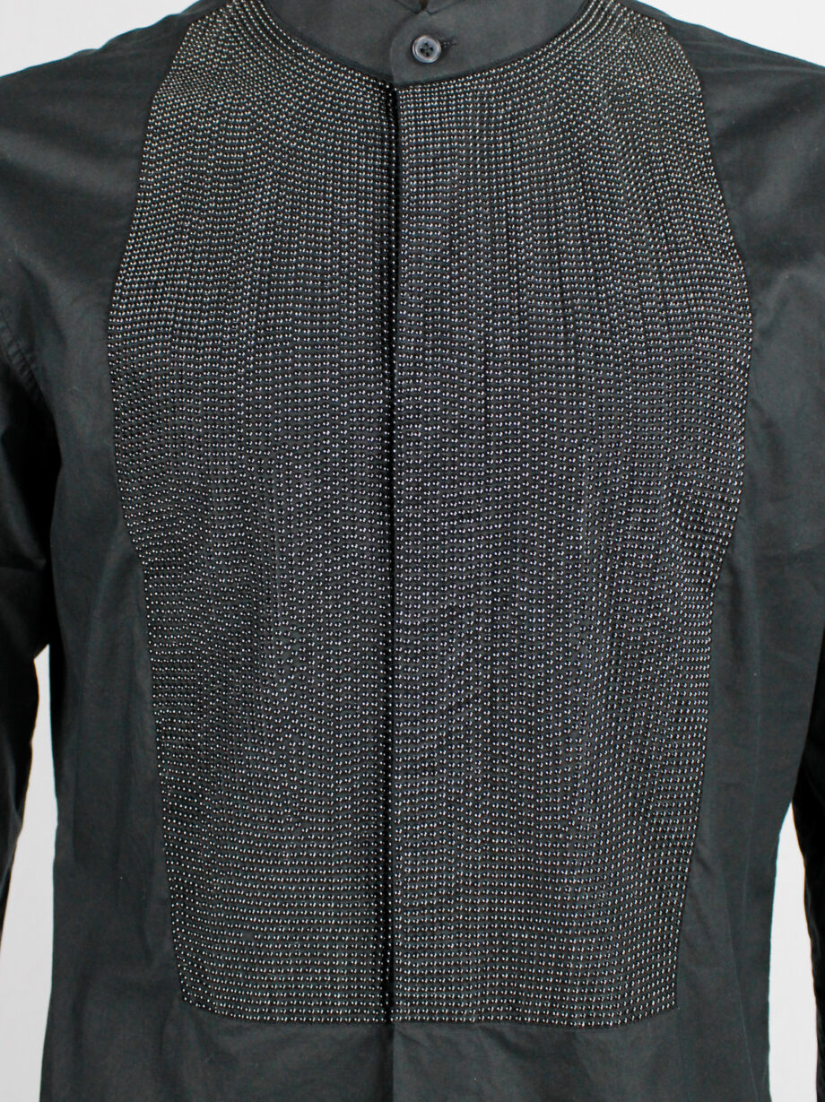 Maison Martin Margiela black victorian shirt with beaded bib spring 2008 (11)