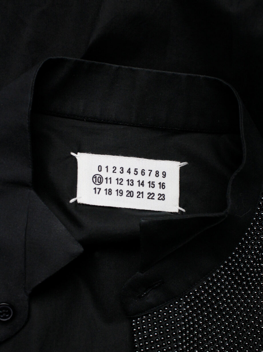 Maison Martin Margiela black victorian shirt with beaded bib spring 2008 (7)