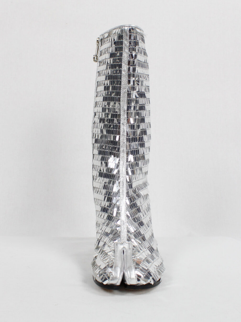 Maison Martin Margiela discot tabi boots covered in silver sequins (1)